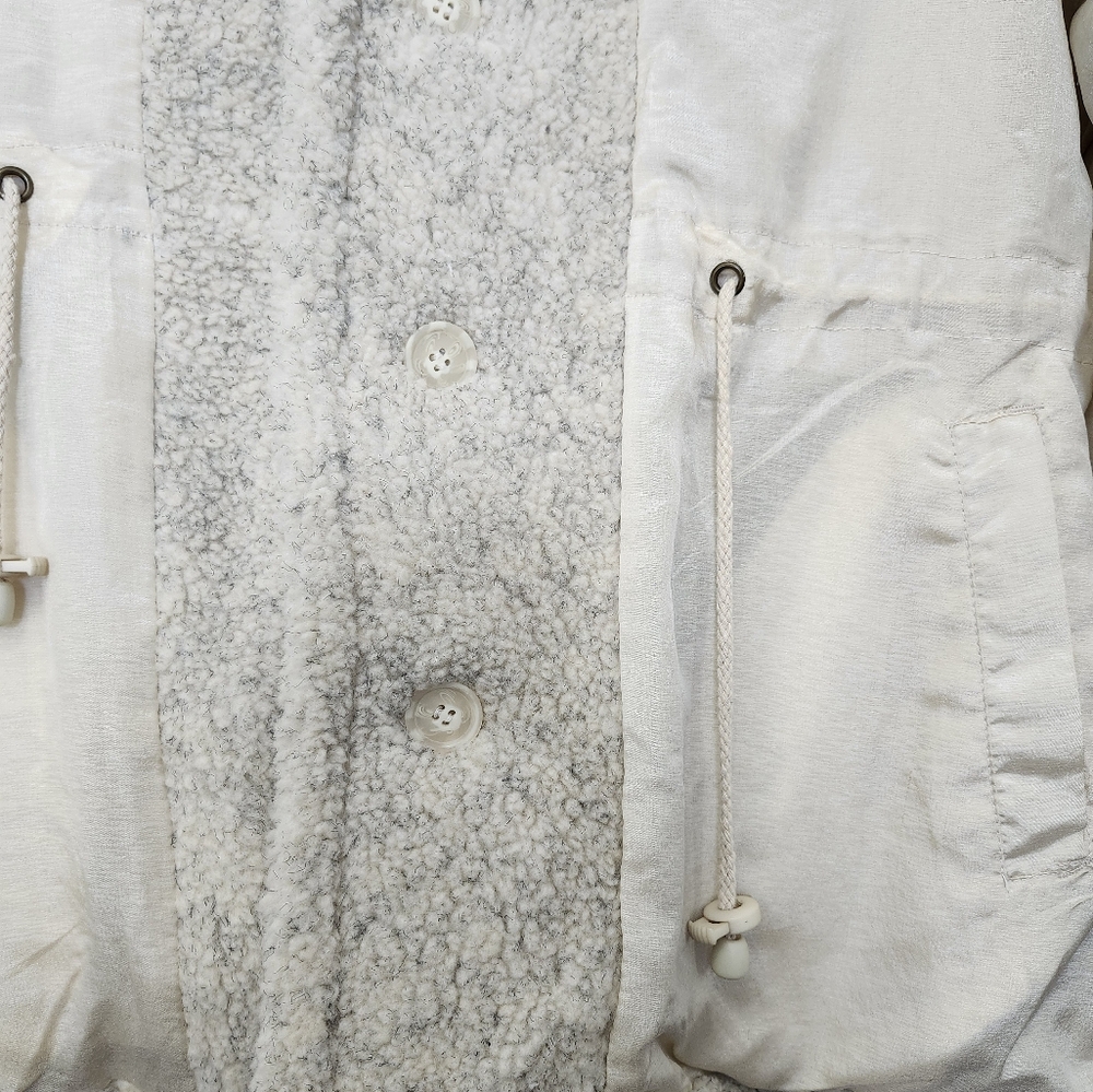 Cozy Cream Sherpa Button-Front Jacket - Picture 15 of 16